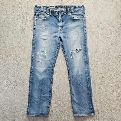 Adriano Goldschmied Jeans Womens 36x34 Blue The Hero Relaxed Fit Distressed - Image 1 of 4