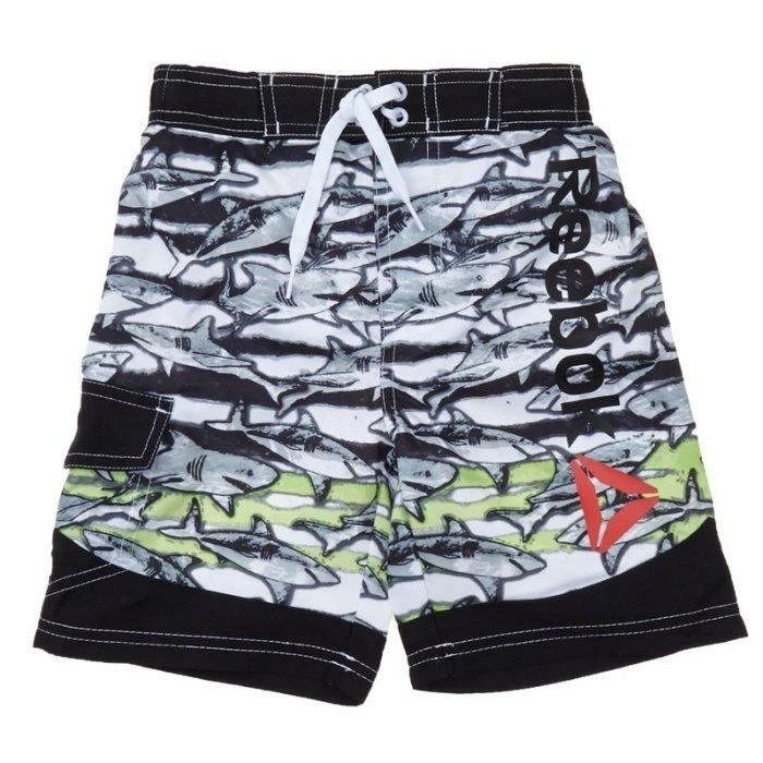 REEBOK Little Boys 5/6 Shark Print Swim Board Shorts NWT - Image 1 of 1