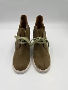See by Chloe Lea Brown Suede Wedge Lace Up Sneaker Ankle Boot Size US 11 / IT41 - Picture 1 of 13