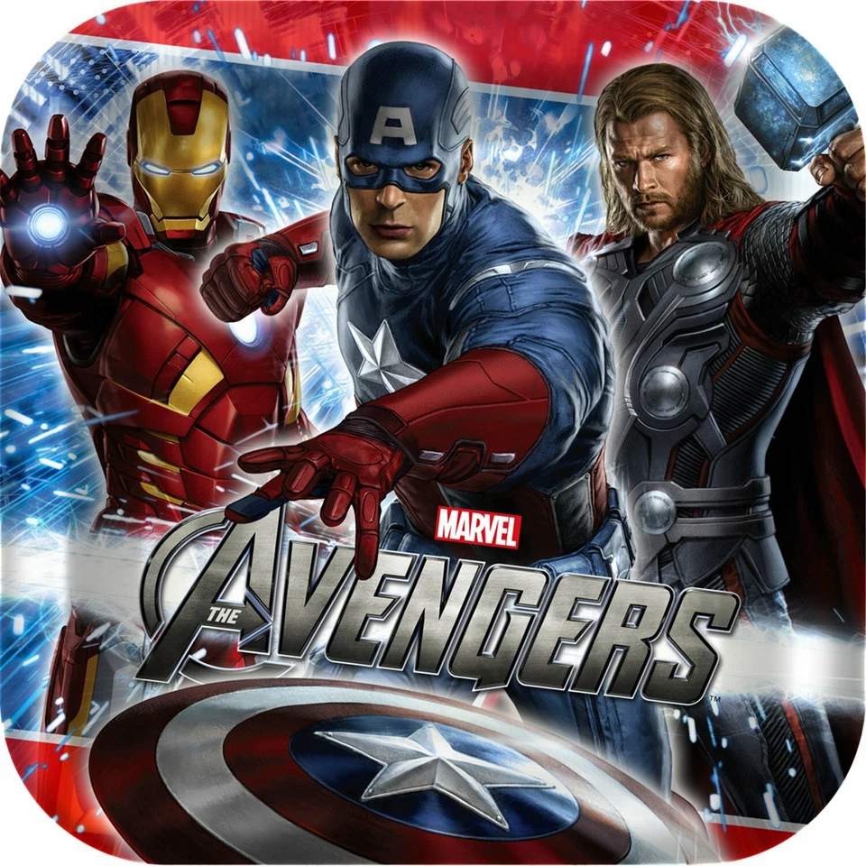 Marvel The Avengers Movie Party Supplies 9" Lunch Plates 8ct. - Image 1 of 1