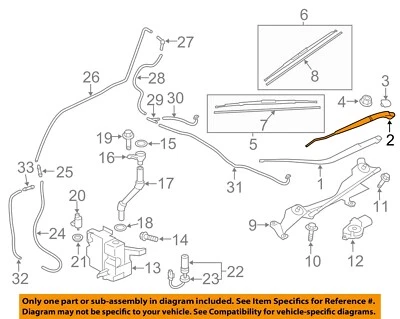 Компоненты стеклоочистителя MITSUBISHI 07-24 Outlander Sport рычаг стеклоочистителя 8250A171 от оригинального производителя - Изображение 1 из 2