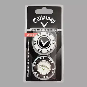 NEW Callaway Golf 2-in-1 Dual-Mark Poker Chips Magnetic Ball Markers - Picture 1 of 3