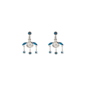 Orecchini in argento sterling con api minoiche, orecchini pendenti con opale ... - Foto 1 di 4