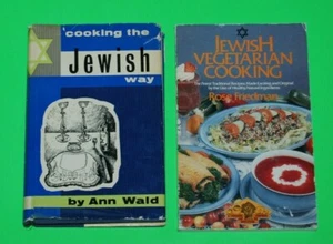  Lot 2 Cooking the Jewish Way Wald +Jewish Vegetarian Cooking Friedman Cookbooks - Picture 1 of 8