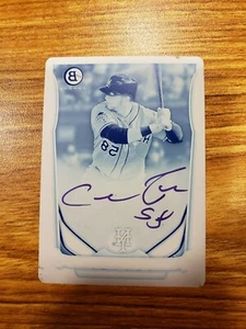 2014 Bowman Chrome Prospect autógrafos placas de impresión cian #BCAPCP Cesar Puello - Imagen 1 de 6