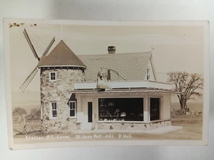 RPPC Roadside Castle Windmill Giftshop - St Jean Port Joli, Quebec Canadá - Imagen 1 de 4