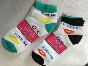 Knöchelhohe Damensocken Kiss Me buntes Sortiment Größe 9-11 ~ 3er Pack - Bild 1 von 4