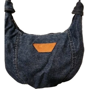 Holiday Fair Jet Bag Shoulder Purse Crossbody Vintage Denim Hobo - Picture 1 of 12