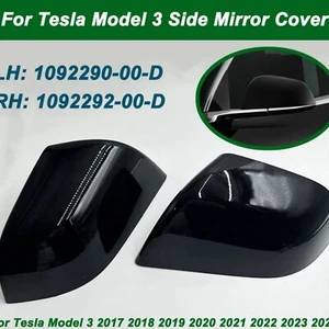 Car Left Side Rear View Mirror Cover For Model 3 2017-2024 109229000D 109229200D - Picture 1 of 4