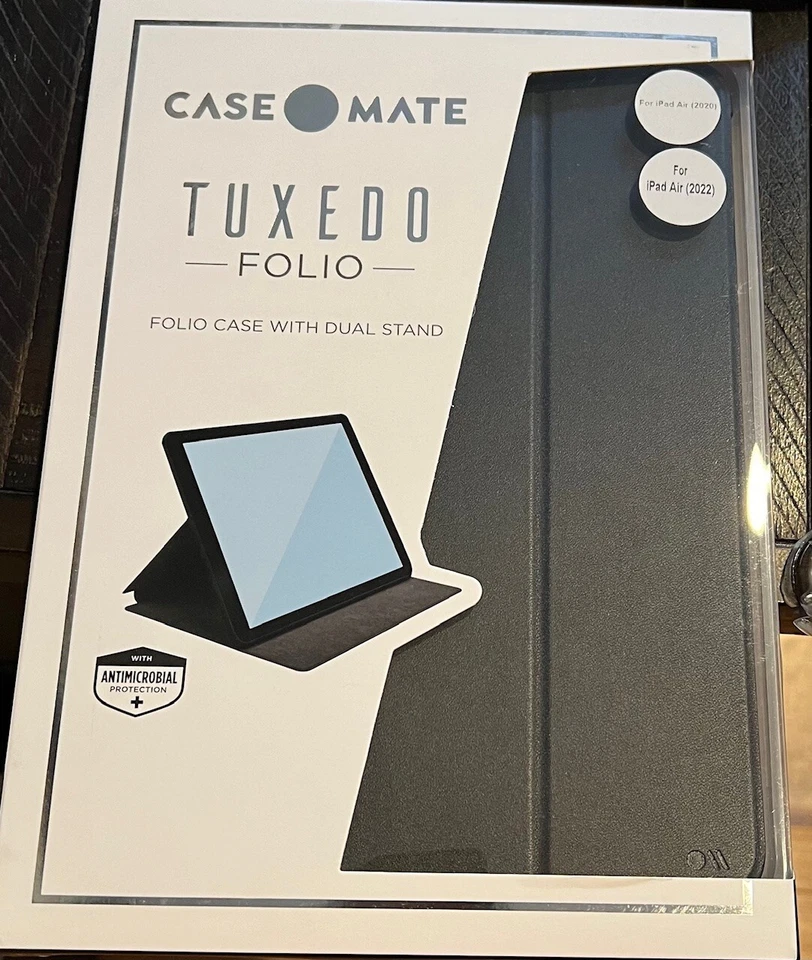 Case-Mate Tuxedo Folio - iPad Air (2020-2022) BLACK - NEW - Image 1 of 1