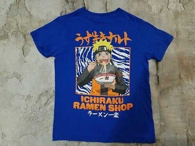 Camiseta manga anime Naruto Ichiraku Ramen Shop para niño mediana manga corta azul  Foto 1 de 4