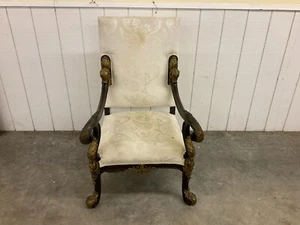 Antique Carved Gilt Throne Chair - Picture 1 of 15