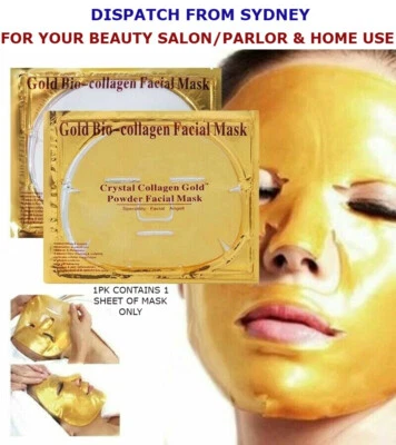 GOLD BIO-COLLAGEN Facial Face Skin SALON Care Spa Anti-Aging Hydrating SheetMask - image 1 of 4