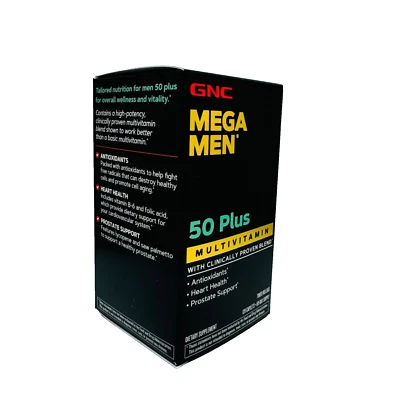 GNC Mega Men 50 Plus 120 Caplets  Free Shipping Expiry 02/2027 - Image 1 of 4
