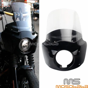 Front Headlight Fairing w/ 15" Clear Windshield Kits For Harley FXBBS FXBB FXDLS - Picture 1 of 8