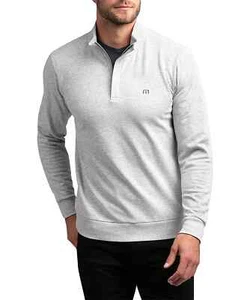 TravisMathew Men's Cloud 2.0 Golf 1/4 Zip (Heather Light Grey) 1MS309 - Picture 1 of 3
