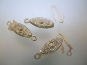 10pcs 20x6 mm silver plated solid fish hook clasp w/ a five-pointed star on top - Picture 1 of 2
