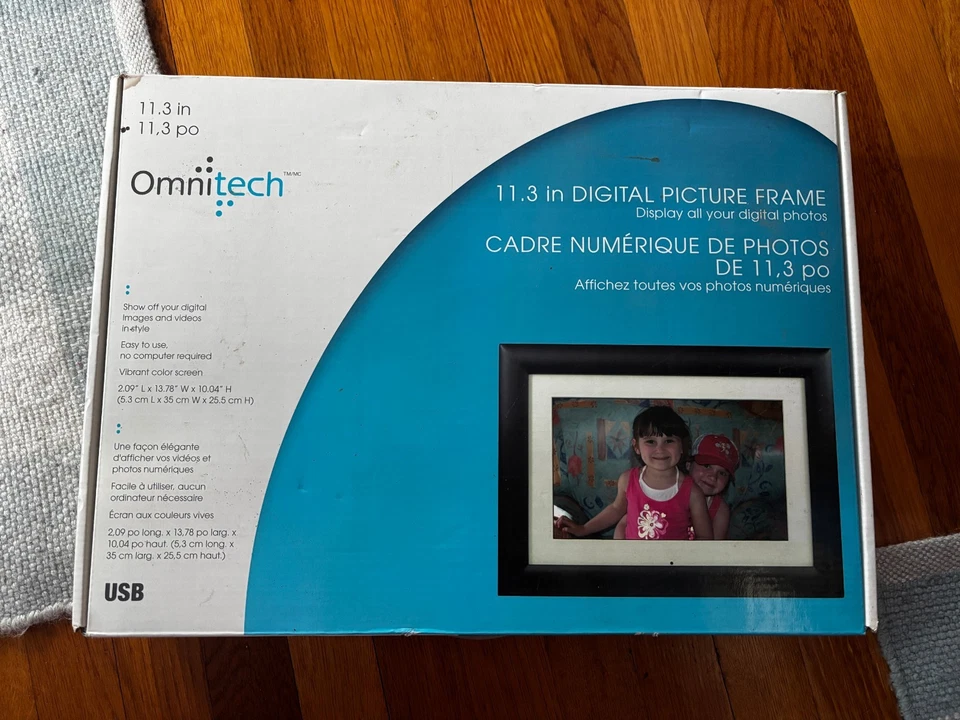 Omnitech 11.3" Digital Photo Frame USB 2.0 Connection New in Box - Image 1 of 4