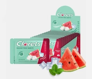 10x Clorets Sin Azúcar Caramelo Menta Sandía Sabor Congelado Mentol Aliento Fresco - Imagen 1 de 15