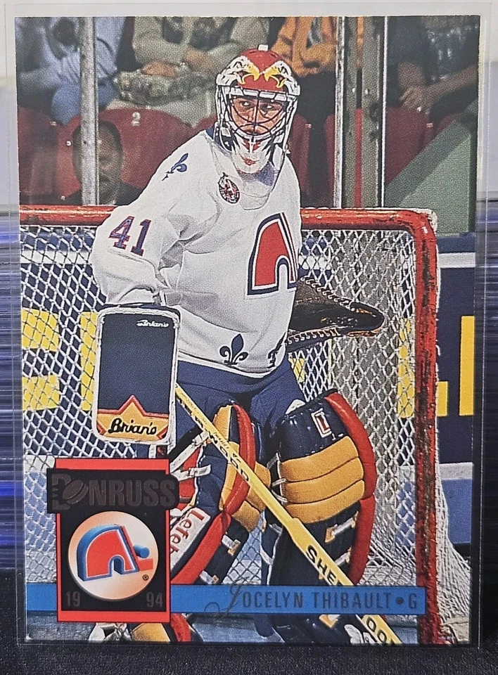 93-94 Leaf Donruss Jocelyn Thibault Rookie 🚨🚨🚨 Quebec Nordiques  - Image 1 of 2