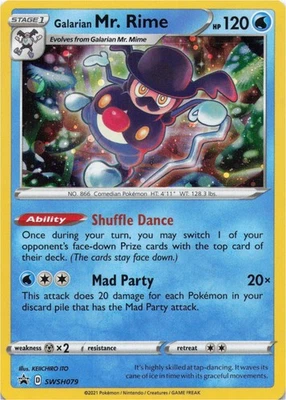 Pokemon - Galarian Mr. Rime #SWSH079 - SWSH: Sword & Shield Promo Cards Holo - Image 1 of 2