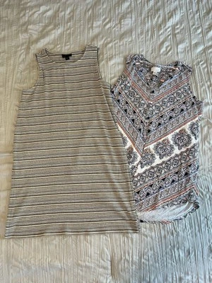 Lote de 2 Jill Tops XS Túnica Pequeña Rayas Sin Mangas Foto 1 de 4