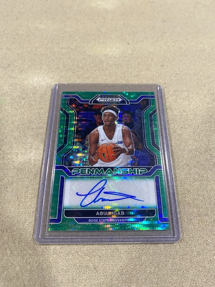 2022-23 Prizm Draft College Penmanship Green Pulsar /25 Abu Kigab Auto CP-ABU - Image 1 of 1