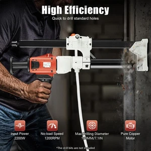 Taladro de núcleo de 2200 W taladro de núcleo diamante taladro de núcleo perforación en seco húmedo - Imagen 1 de 14