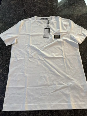 DOLCE&GABBANA White Cotton T-Shirt New & Authentic Sz Med 50 - Image 1 of 4