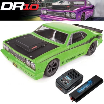 NEW Associated 70026C DR10 1/10 2WD Brushless Drag Race Car RTR Green with - Image 1 of 4