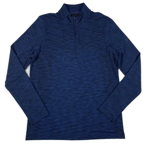 Under Armour Vanish Seamless 1/4 Zip Pullover Fitted Heatgear Shirt Mens L Blue - Picture 1 of 10