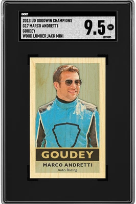 2018 Upper Deck Goodwin Champions #G17 Marco Andretti Goudey Mini Lumberjack - Image 1 of 2