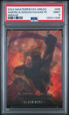2024 Marvel Masterpieces Nahuel Grego Mirage #M-5 Avengers Captain America PSA 9 - Image 1 of 2