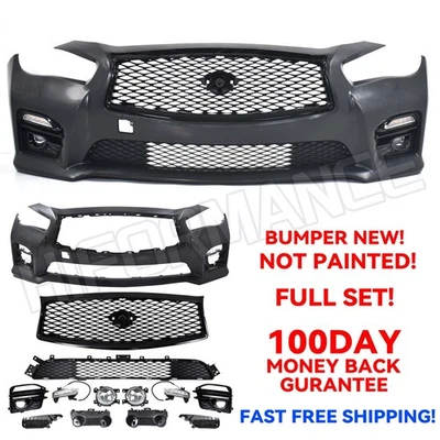 Luces antiniebla de la parrilla inferior superior del parachoques delantero para Infiniti Q50 Q50s Sport 2014-2017 Foto 1 de 4