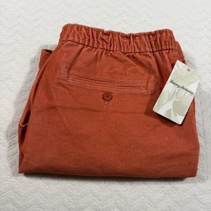 Tommy Bahama Coastline Corduroy Pull On Shorts Coral Red Men  XXL Drawstring New - Picture 1 of 11