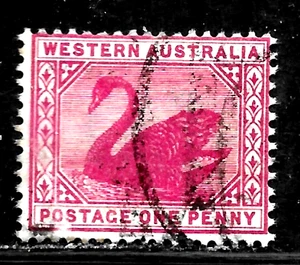 HICK GIRL-OLD USED WESTERN AUSTRALIA SC#73   SWAN, WMK. 83          X5380 - Picture 1 of 2