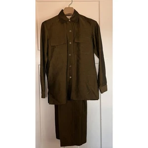 Traje Chaqueta DON CASTER Verde Negro Talla 2 y Pantalones Talla 4 Mezcla de Lana De Colección - Imagen 1 de 12