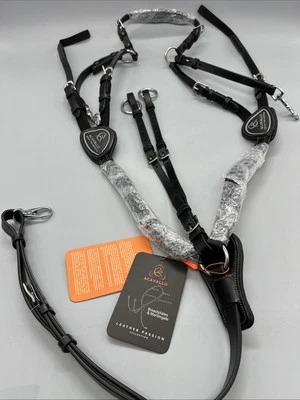 Acavallo Pechera Cinco Puntos Piel de becerro Caballo COB AC9600 Nuevo Foto 1 de 4