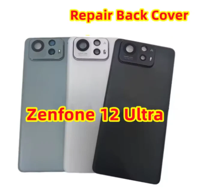 For Asus Zenfone 12 Ultra Battery Cover Rear Glass Back Housing with Camera Lens - Image 1 of 1
