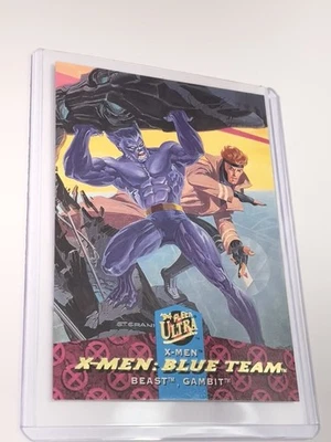 1994 FLEER ULTRA X-MEN MARVEL Gambit & Beast Card #113 - FREE SHIPPING - Image 1 of 2