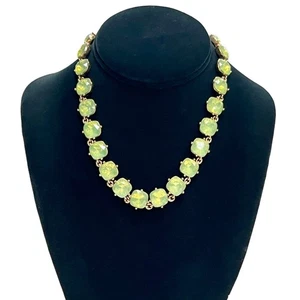 J Crew Necklace Rhinestone Necklace 16" Glows Signed Vintage - Picture 1 of 12