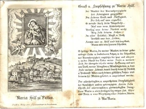 HB Heiligen Bildchen Andacht Wallfahrt Maria Hilf Passau Lutzenberger Burghausen - Bild 1 von 1
