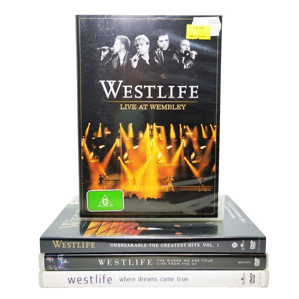 Lote a granel de DVD WESTLIFE - Irrompible en vivo en Wembley donde los sueños se hacen realidad etc. Foto 1 de 4