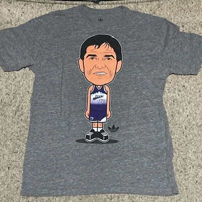 Camiseta Adidas John Stockton Utah Jazz Gris, Talla Pequeña Utah Jazz Foto 1 de 4
