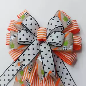 Corona de Pascua arco zanahorias, puntos, rayas - Imagen 1 de 2