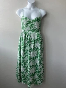 American Eagle Dress Women XL Green Midi Open Back Cut Out Back w/Ties Lined - Picture 1 of 6