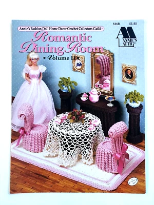 Annie’s Fashion Doll Home Decor Crochet Pattern - Romantic Dining Room Volume II - Image 1 of 3