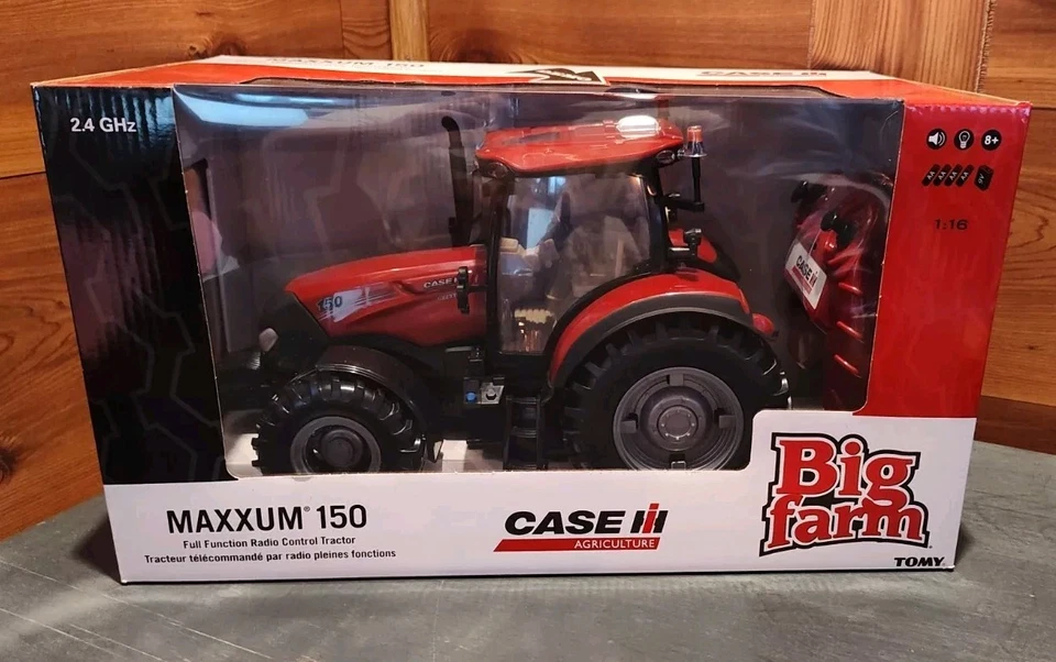 NIB 1:16 BIG FARM/TOMY CASE IH MAXXUM 150 FULL FUNCTION RADIO CONTROL TRACTOR - Image 1 of 4