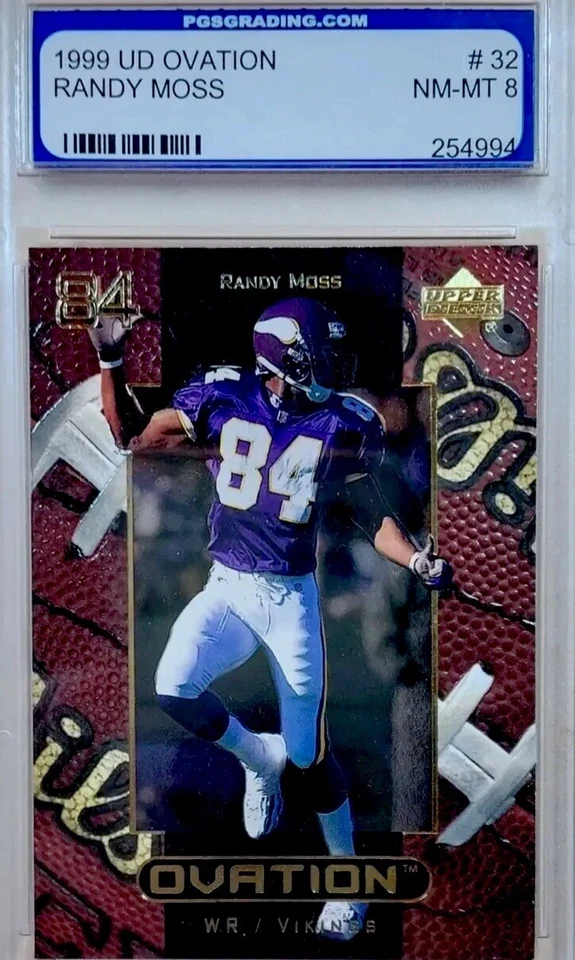 Randy Moss 1999 cubierta superior ovación #graduado PGS 8 VIKINGS NFL refractor ¡30 $! Foto 1 de 1