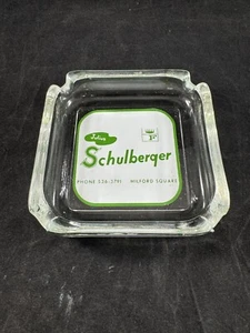 JULIUS SCHULBERGER MILFORD SQUARE GLASS ASHTRAY - Bild 1 von 5